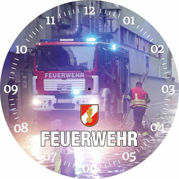 Glasuhr FEUERWEHR 29cm - FW5